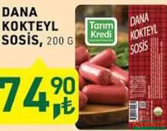 TARIM KREDİ DANA KOKTEYL SOSİS 200 G